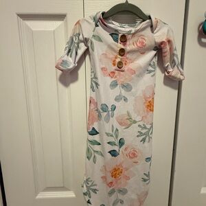 Caden Lane Floral Kids Pajamas - Pink and Green